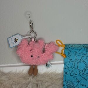 Jellycat Coral Bag charm with dust bag